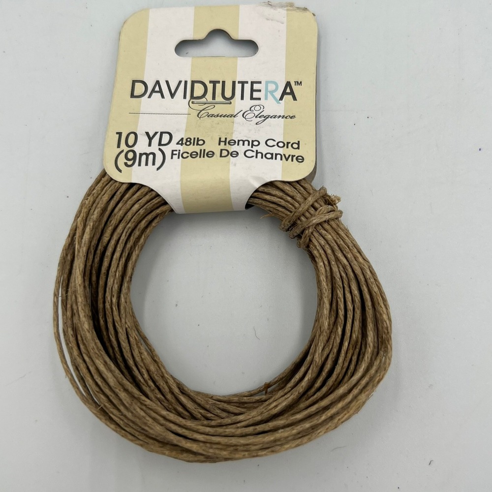David Tutera Hemp Cord Unisex 10YD Brown Brand New Casual Elegance 48lb DT193603